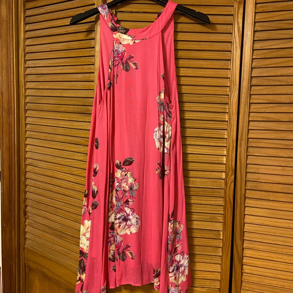 Pink floral dress